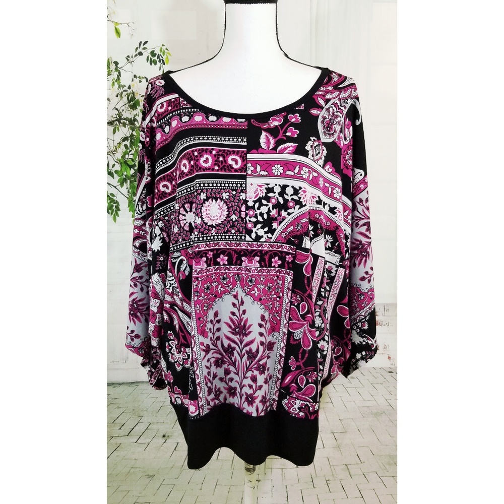 Dress barn pink tunic top plus size 22W 24W